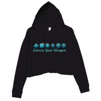 Rpg | Choose Your Weapon Dice | Rpg Crop Fleece Hoodie