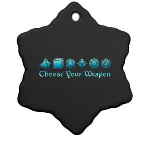 Rpg | Choose Your Weapon Dice | Rpg Ceramic Star Ornament