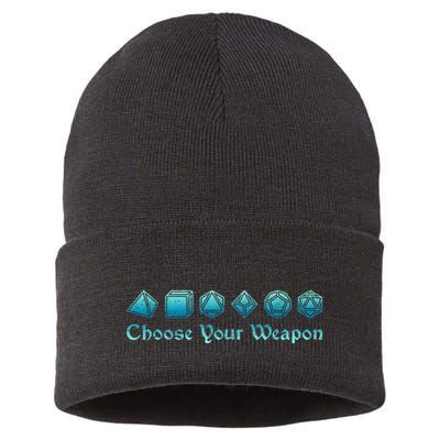 Rpg | Choose Your Weapon Dice | Rpg Sustainable Knit Beanie