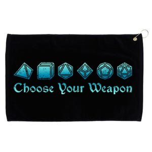 Rpg | Choose Your Weapon Dice | Rpg Grommeted Golf Towel