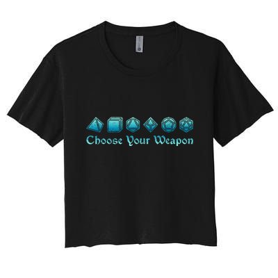 Rpg | Choose Your Weapon Dice | Rpg Crop Top