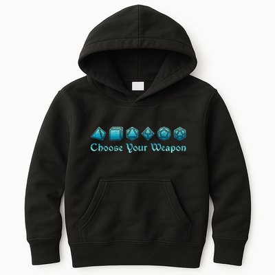 Rpg | Choose Your Weapon Dice | Rpg Kids Hoodie