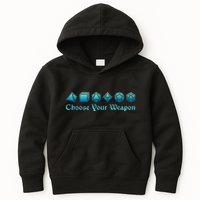 Rpg | Choose Your Weapon Dice | Rpg Kids Hoodie