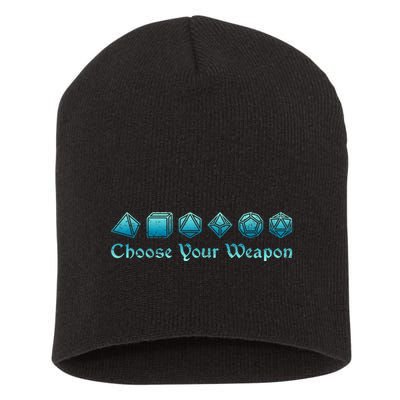 Rpg | Choose Your Weapon Dice | Rpg Short Acrylic Beanie