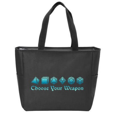 Rpg | Choose Your Weapon Dice | Rpg Zip Tote Bag