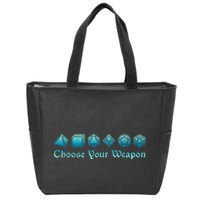 Rpg | Choose Your Weapon Dice | Rpg Zip Tote Bag