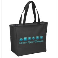 Rpg | Choose Your Weapon Dice | Rpg Zip Tote Bag