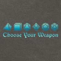 Rpg | Choose Your Weapon Dice | Rpg Cotton Canvas Backpack