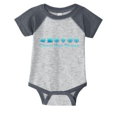 Rpg | Choose Your Weapon Dice | Rpg Infant Baby Jersey Bodysuit