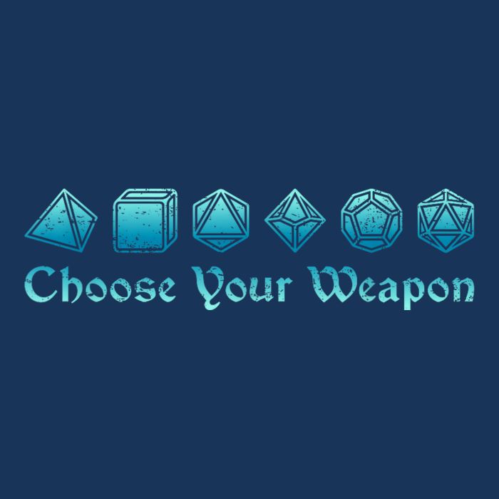 Rpg | Choose Your Weapon Dice | Rpg Infant Baby Jersey Bodysuit