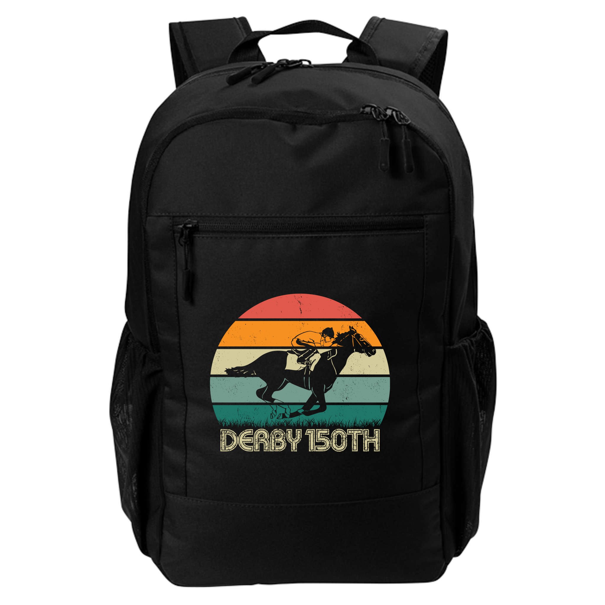 Retro Derby 150th Horse Racing Vintage Sunset Backpack