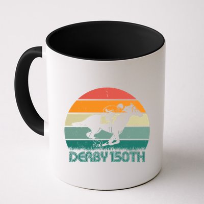 Retro Derby 150th Horse Racing Vintage Sunset Mug