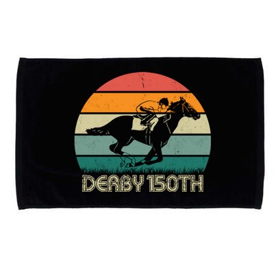 Retro Derby 150th Horse Racing Vintage Sunset Microfiber Hand Towel