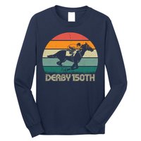 Retro Derby 150th Horse Racing Vintage Sunset Long Sleeve Shirt