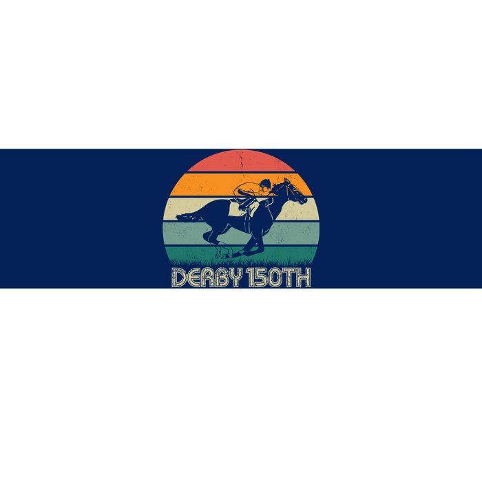 Retro Derby 150th Horse Racing Vintage Sunset Bumper Sticker