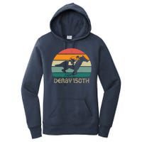 Retro Derby 150th Horse Racing Vintage Sunset Women's Pullover Hoodie