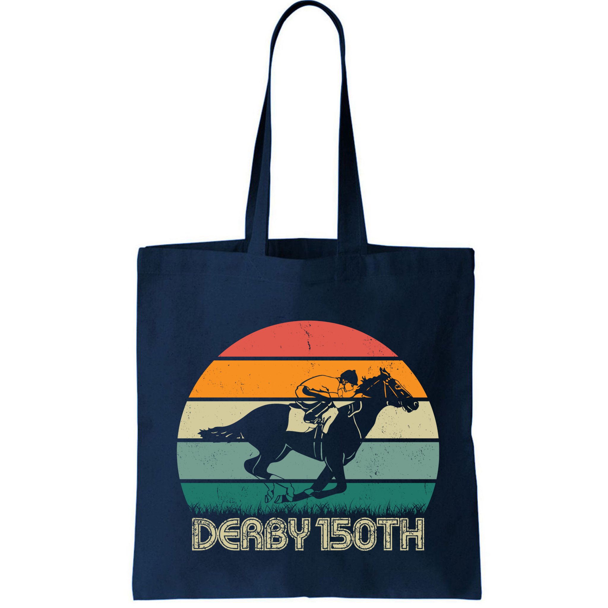Retro Derby 150th Horse Racing Vintage Sunset Bag