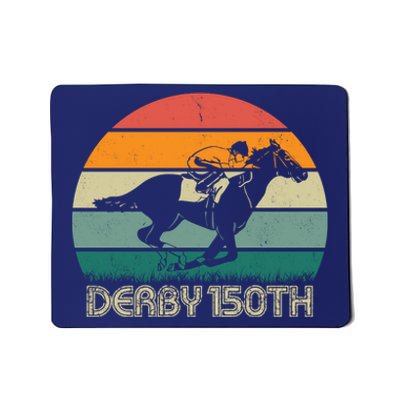 Retro Derby 150th Horse Racing Vintage Sunset Mousepad