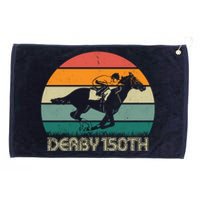 Retro Derby 150th Horse Racing Vintage Sunset Grommeted Golf Towel