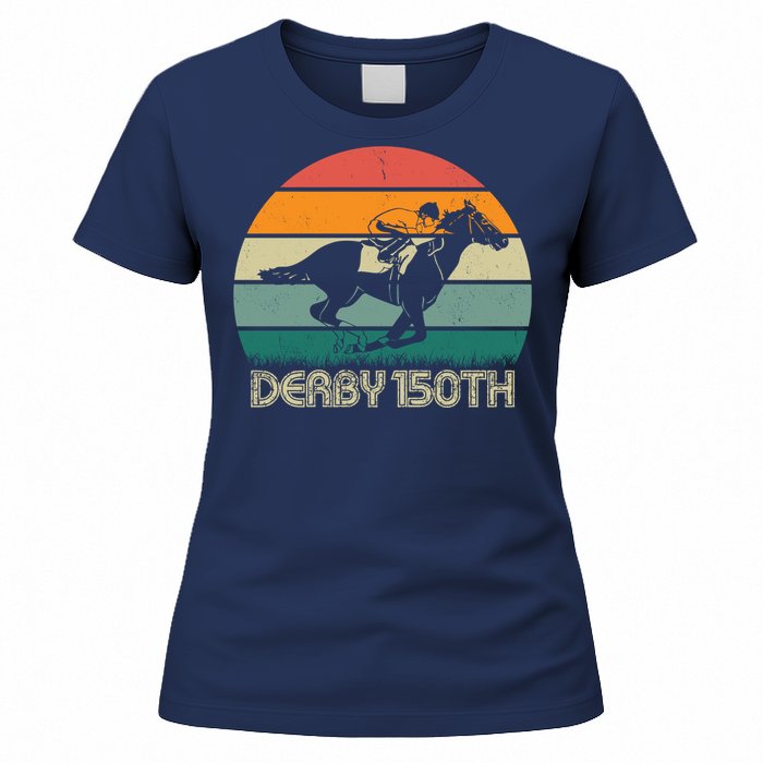 Retro Derby 150th Horse Racing Vintage Sunset Women's T-Shirt