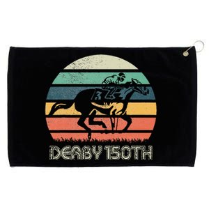 Retro Derby 150th Running Horse Racing Grommeted Golf Towel