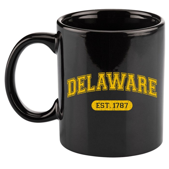 Retro Delaware 1787 Distressed Gift 11oz C Handle Ceramic Mug