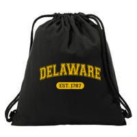 Retro Delaware 1787 Distressed Gift Drawstring Bag