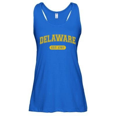 Retro Delaware 1787 Distressed Gift Ladies Essential Flowy Tank