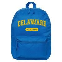 Retro Delaware 1787 Distressed Gift 16 in Basic Backpack