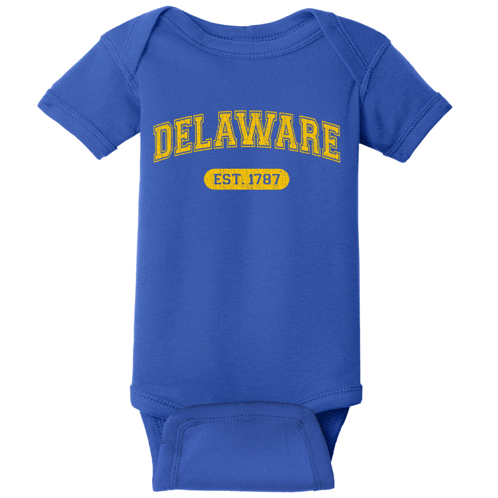 Retro Delaware 1787 Distressed Gift Baby Bodysuit