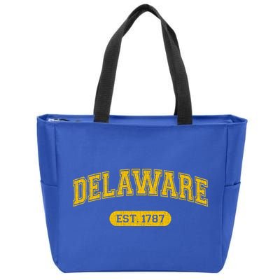 Retro Delaware 1787 Distressed Gift Zip Tote Bag