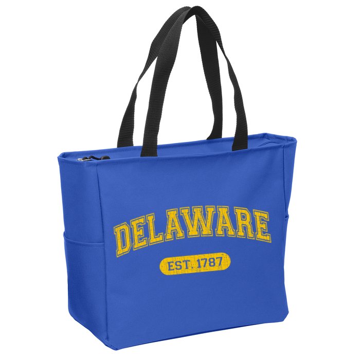 Retro Delaware 1787 Distressed Gift Zip Tote Bag
