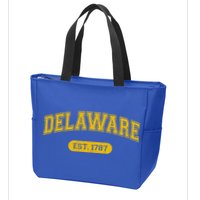 Retro Delaware 1787 Distressed Gift Zip Tote Bag