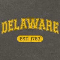 Retro Delaware 1787 Distressed Gift Cotton Canvas Backpack