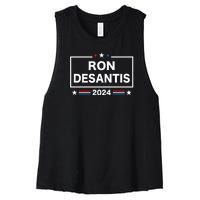 Ron DeSantis 2024 Women's Racerback Cropped Tank