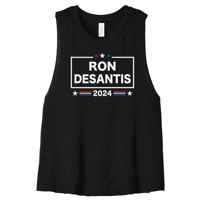 Ron DeSantis 2024 Women's Racerback Cropped Tank