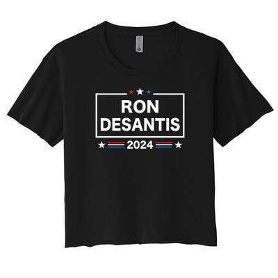 Ron DeSantis 2024 Women's Crop Top Tee