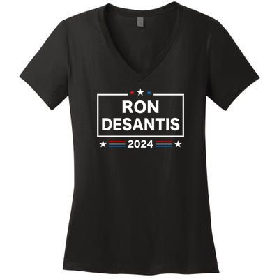 Ron DeSantis 2024 Women's V-Neck T-Shirt