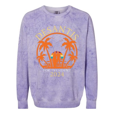 Ron Desantis 2024 8 Colorblast Crewneck Sweatshirt