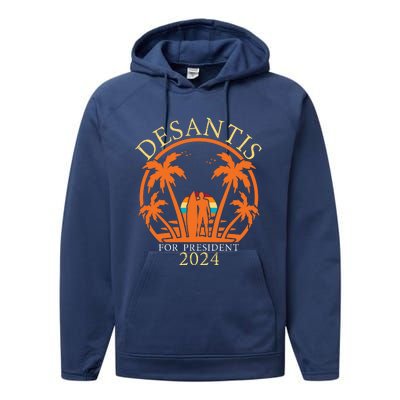 Ron Desantis 2024 8 Performance Fleece Hoodie