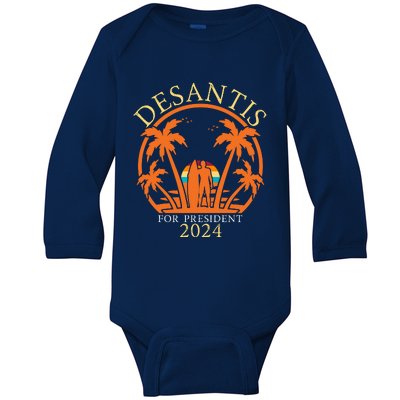 Ron Desantis 2024 8 Baby Long Sleeve Bodysuit