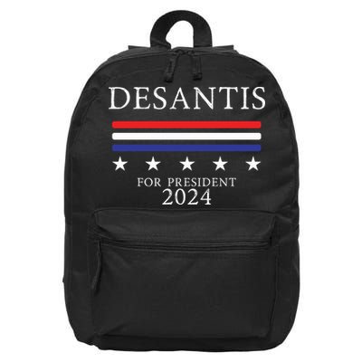 Ron Desantis 2024 16 in Basic Backpack