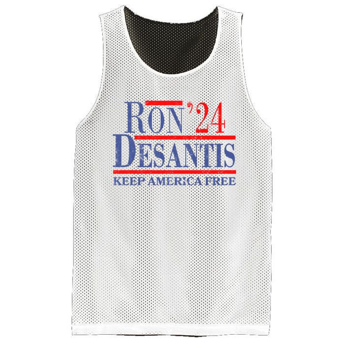 Ron DeSantis 2024 Keep America Free Mesh Reversible Basketball Jersey Tank