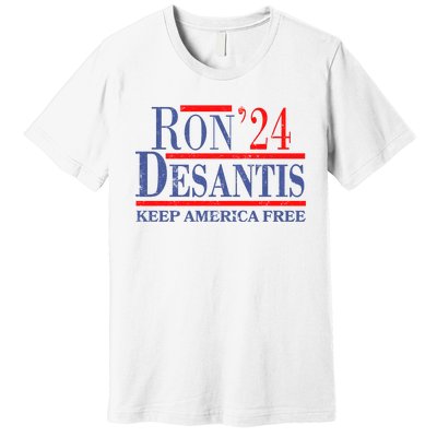 Ron DeSantis 2024 Keep America Free Premium T-Shirt