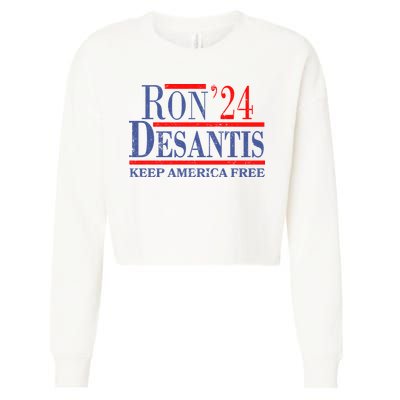 Ron DeSantis 2024 Keep America Free Cropped Pullover Crew