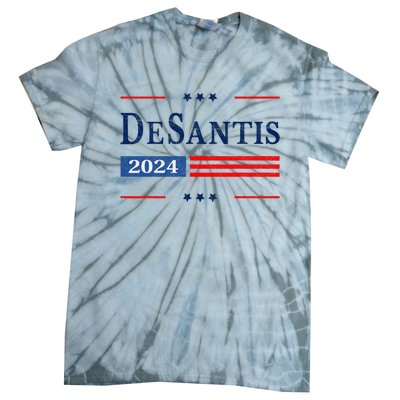 Ron Desantis 2024 For President American Flag Vintage Pro Tie-Dye T-Shirt