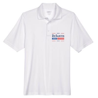 Ron Desantis 2024 For President American Flag Vintage Pro Men's Origin Performance Pique Polo