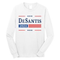 Ron Desantis 2024 For President American Flag Vintage Pro Long Sleeve Shirt