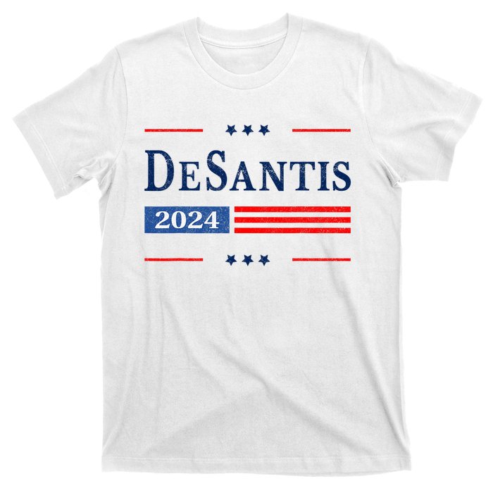 Ron Desantis 2024 For President American Flag Vintage Pro T-Shirt