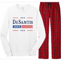 Ron Desantis 2024 For President American Flag Vintage Pro Long Sleeve Pajama Set